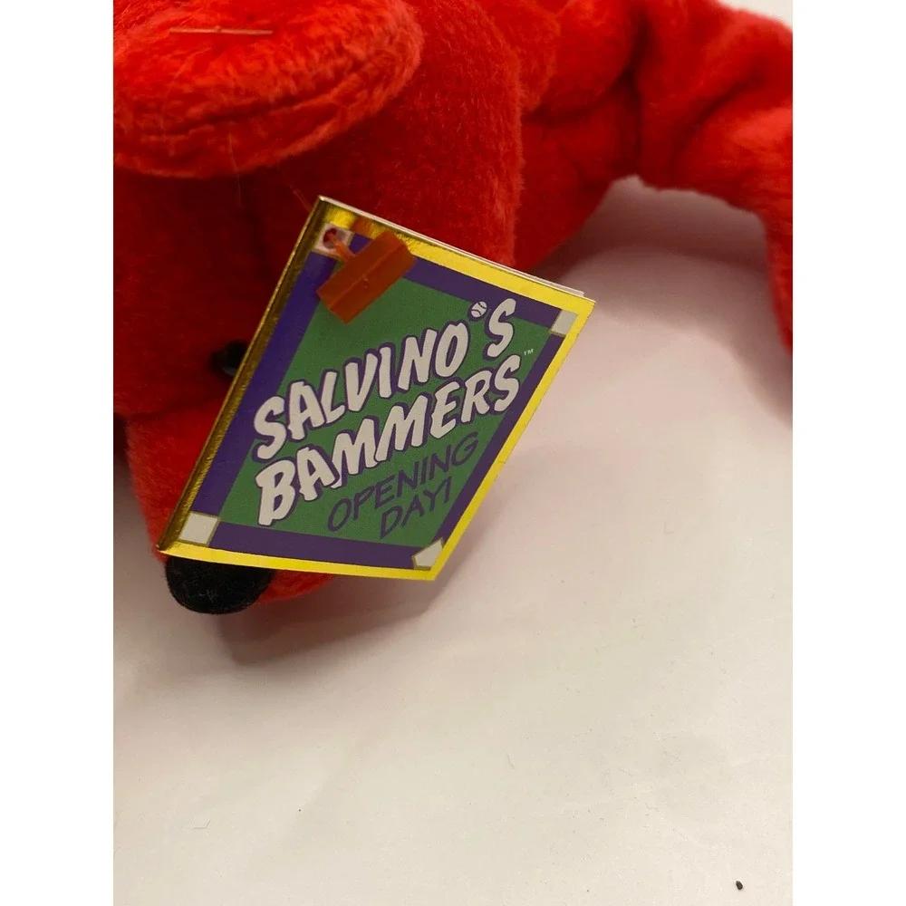 Vintage Salvinos Bammers Nomar Garciaparra 5 Opening Day Red Teddy Bear‎ Plush
